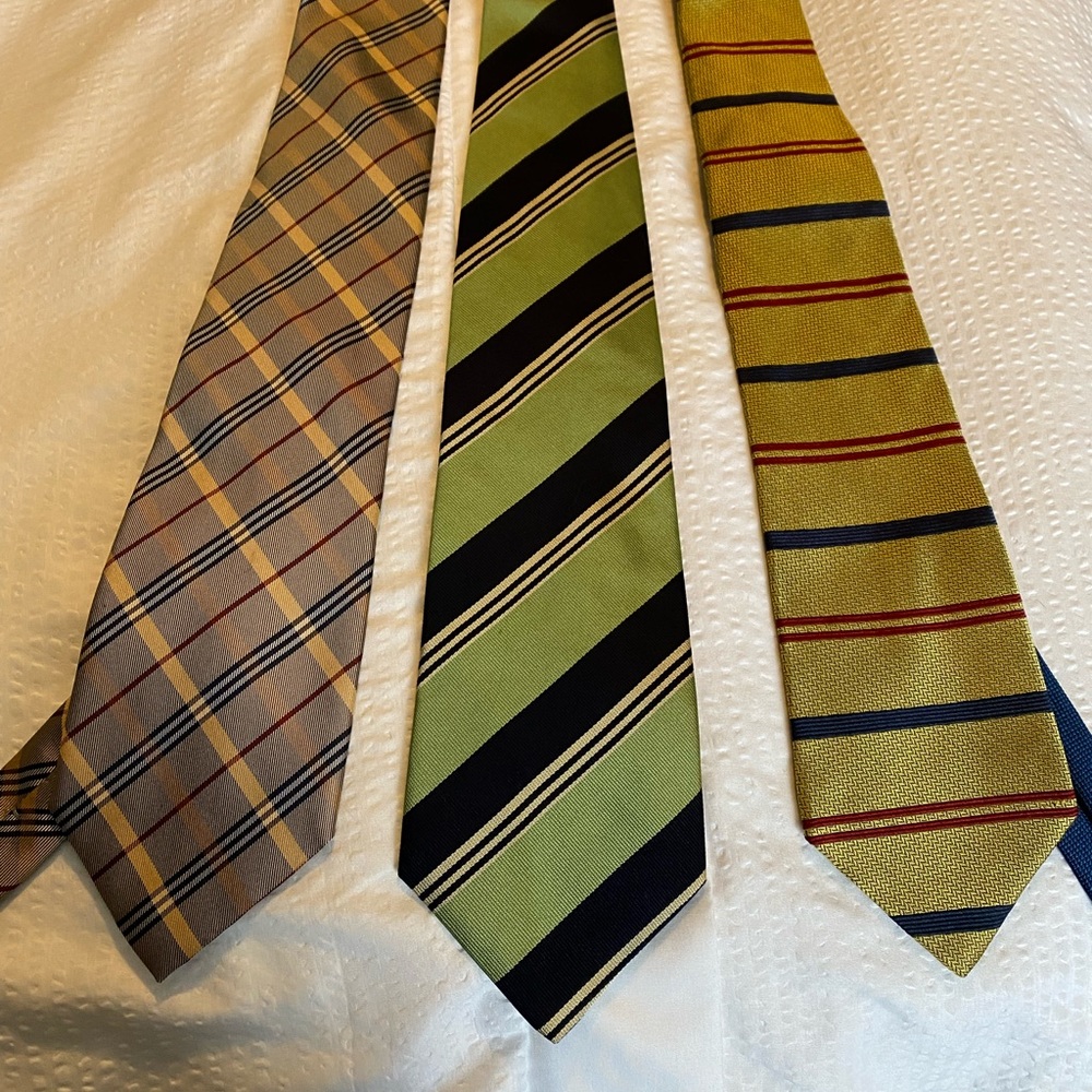 Trio of 100% silk ties